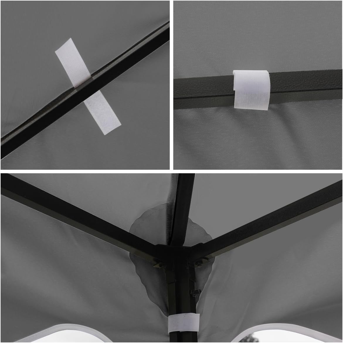 Grill Gazebo Replacement Canopy Top Only - 5' x 8' Outdoor BBQ Gazebo Canopy Roof, Waterproof Double Tiered Shelter Cover Fit for Model L-GG001PST-F (5 * 8FT-White)