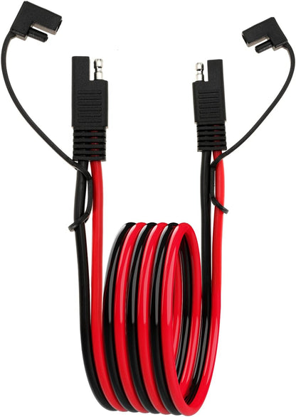 10AWG SAE Extension Cable 10 Gauge SAE to SAE Extension Cord with Two Prong Connectors for Solar RV Automotive (6FT)