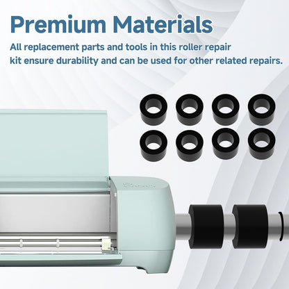 Rubber Roller Replacement Compatible with Cricut Maker for Maker 3, Mat Guide Rubbers for Cricut Repair Accessories (Rings Roller Set)
