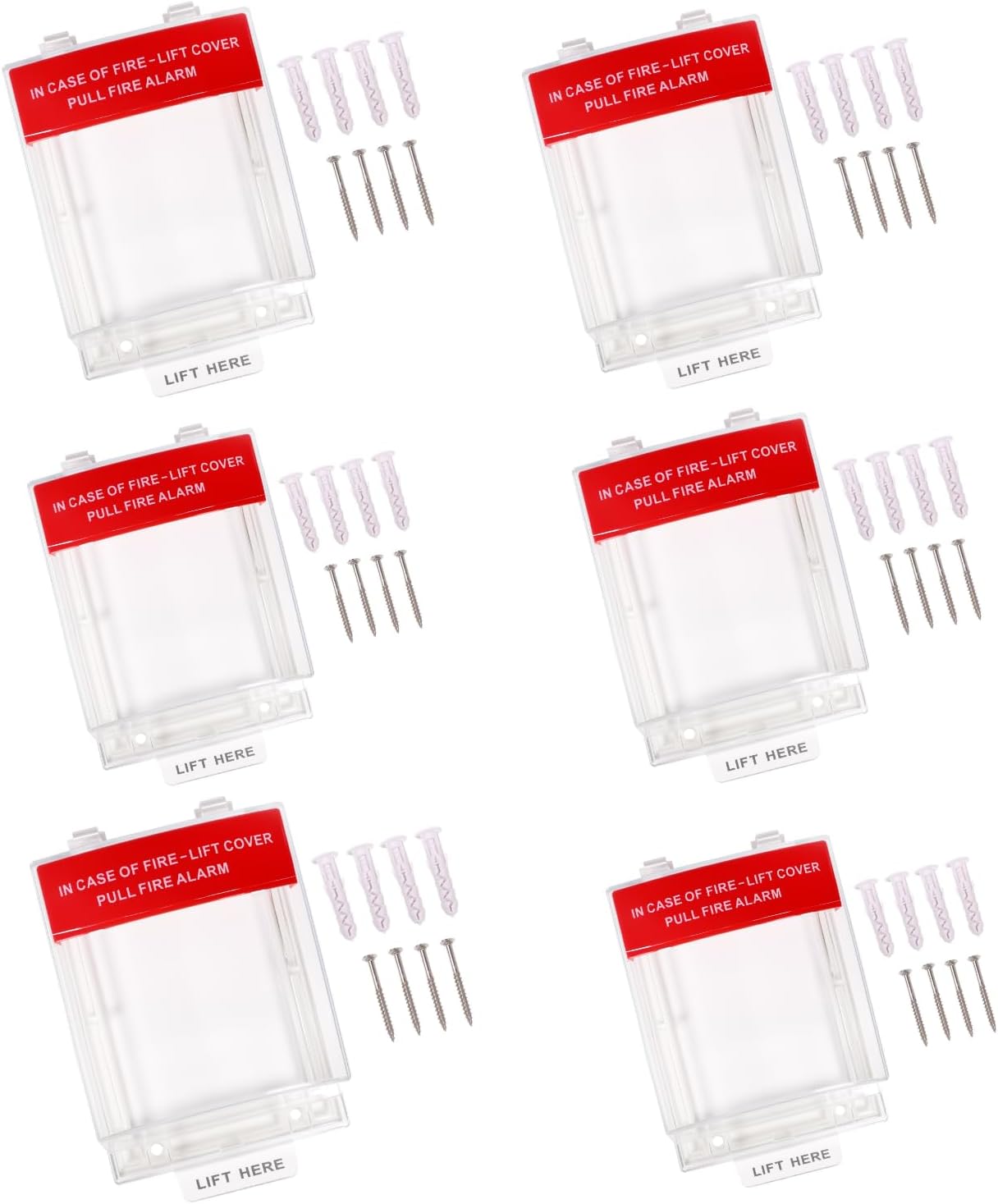 Fire Alarm Protective Cover Manual Call Point Button Protective Guard for Fireproof Switch for Fire Alarm Station Emergency Button Protective (5PCS)