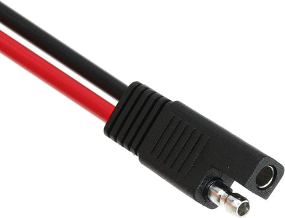 10 AWG SAE to SAE Extension Cable 10 Gauge 2-Pin SAE Connector Extension Cord with Dual Head Plug for Solar Panel Automotive Car Motorcycle 12in