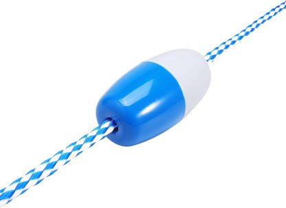 Swimming Pool Safety Rope Float Lane Divider with 2 Pre-Assembled Stainless Hooks Braided Polymer Rope with Integrated Floats Pool Floating Barrier for Indoor and Outdoor Pool