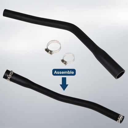 Fuel Filler Vent Hose Kit 52100131AD 52100132AB Replacement with Clamps for Jeep Cherokee XJ 1997-2001 (Black)