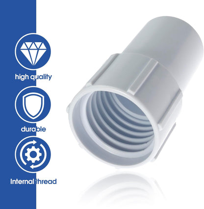 1-1/2" Threaded Pool Hose Cuff Swimming Pool Vacuum Hose Replacement Cuff Spiral Wound Vacuum Hose Repair Hose Ends (2)