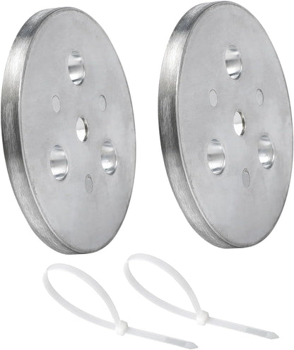 Pool Skimmer Weight Zinc Anode Plate with Plastic Ties Zinc Plate Into Your Skimmer Basket Skimmer Deck Cover Plate Anti Corrosion and Electrolysis (2)