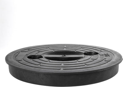 Heavy Duty Sump Basin with Lid Perforated Sump Pump Bucket with 40 Drainage Holes for Yards, Crawl Spaces, Patio and Driveways, 13" Top Dia × 10.63" Base × 15" H (1)