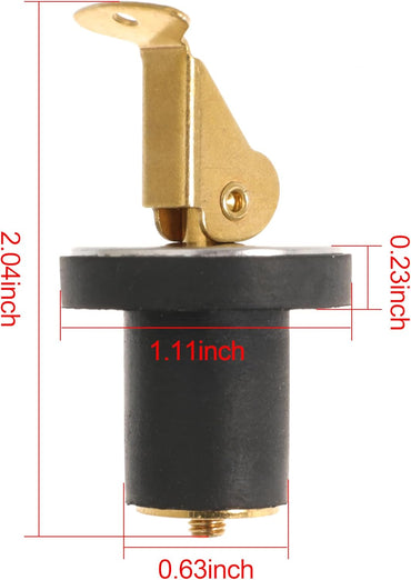 Boat Drain Plug Brass Boat Plug Snap Rubber Plugs Deck Plug for Boat Marine Twist Accessories