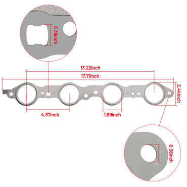 12617944 Exhaust Manifold Header Gasket Bolt for LS for Chevy for Silverado for Camaro for Caprice for Corvette for Tahoe for Sierra for CTS for Escalade 4.8L 5.3L 5.7L 6.0L 6.2L for LS1 LS2 LS3 LS6
