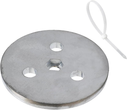 Pool Skimmer Weight Zinc Anode Plate with Plastic Ties Zinc Plate Into Your Skimmer Basket Skimmer Deck Cover Plate Anti Corrosion and Electrolysis (10)