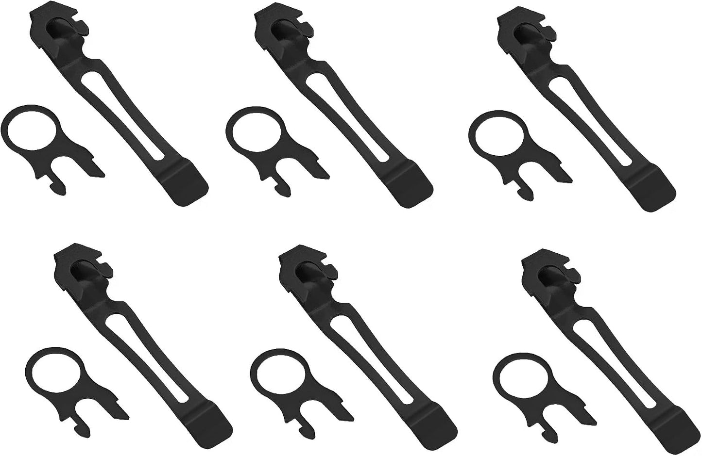 Quick-Release Pocket Clip+ Lanyard Ring Set Stainless Steel Quick Release Multi-Tool Pocket Clip(Black-1)