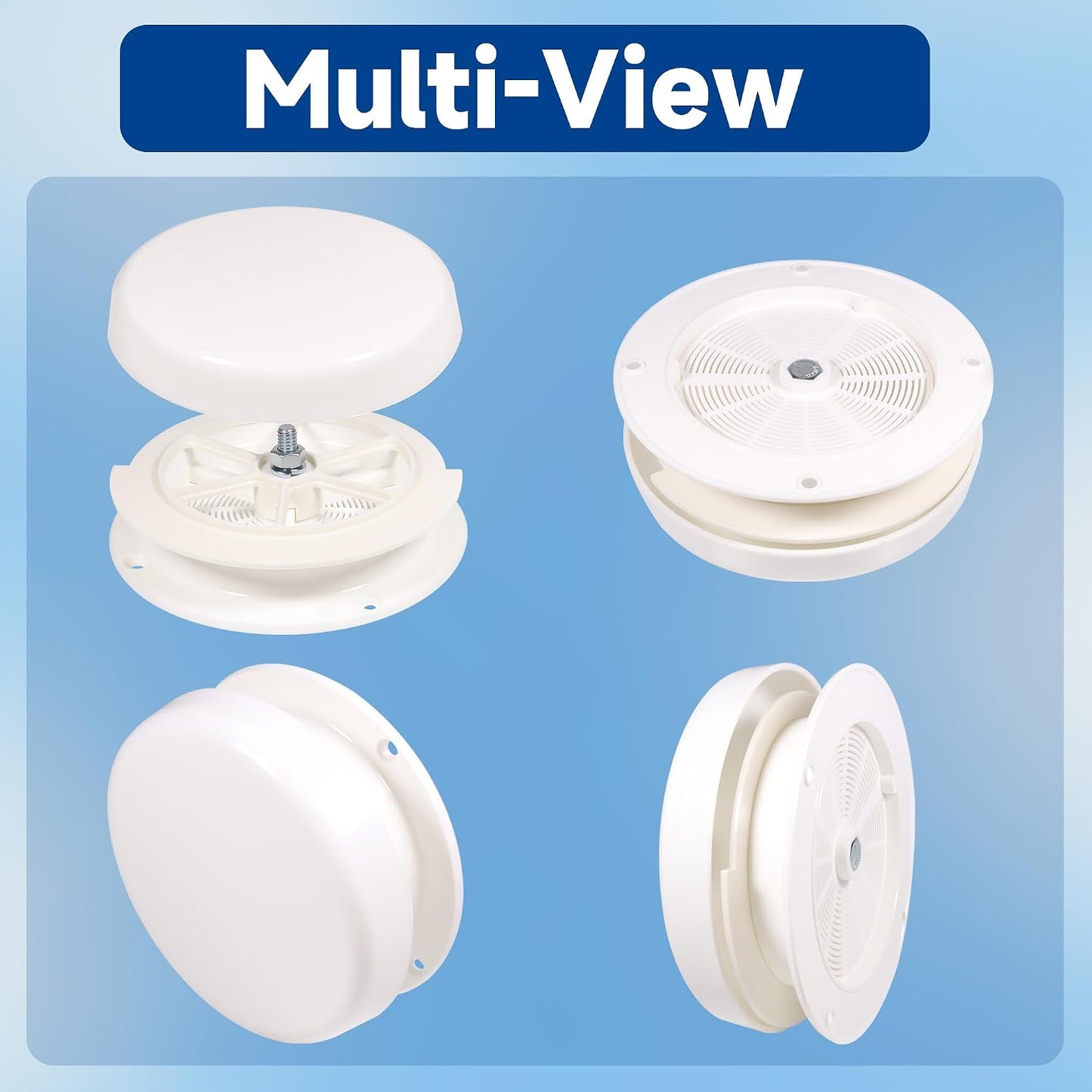 RV Roof Mushroom Vent, Mushroom Plumbing Vent for Keystone 5th Wheel RVs Travel Trailers, Universal Screw-In Style with Water Guard, 1pcs