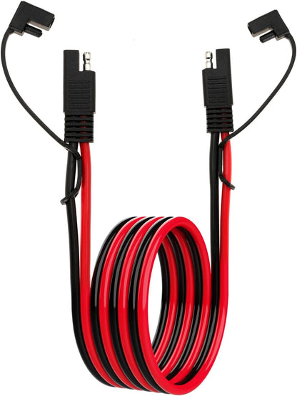 10AWG SAE Extension Cable 10 Gauge SAE to SAE Extension Cord with Two Prong Connectors for Solar RV Automotive (1FT)