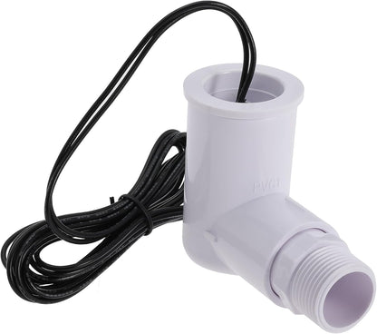 Float Switch SS2 L-Shape with 3/4 Inch Adaptor and 6Ft Wire Water Float Switch for HVAC Drain Pan Condensate Outlet (1Pack)