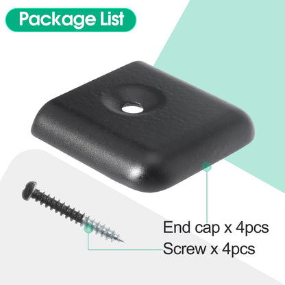 RV Trim End Caps for 1 Inch Vinyl RV Trim Molding Screw Covering Strip (Black, 10pcs)