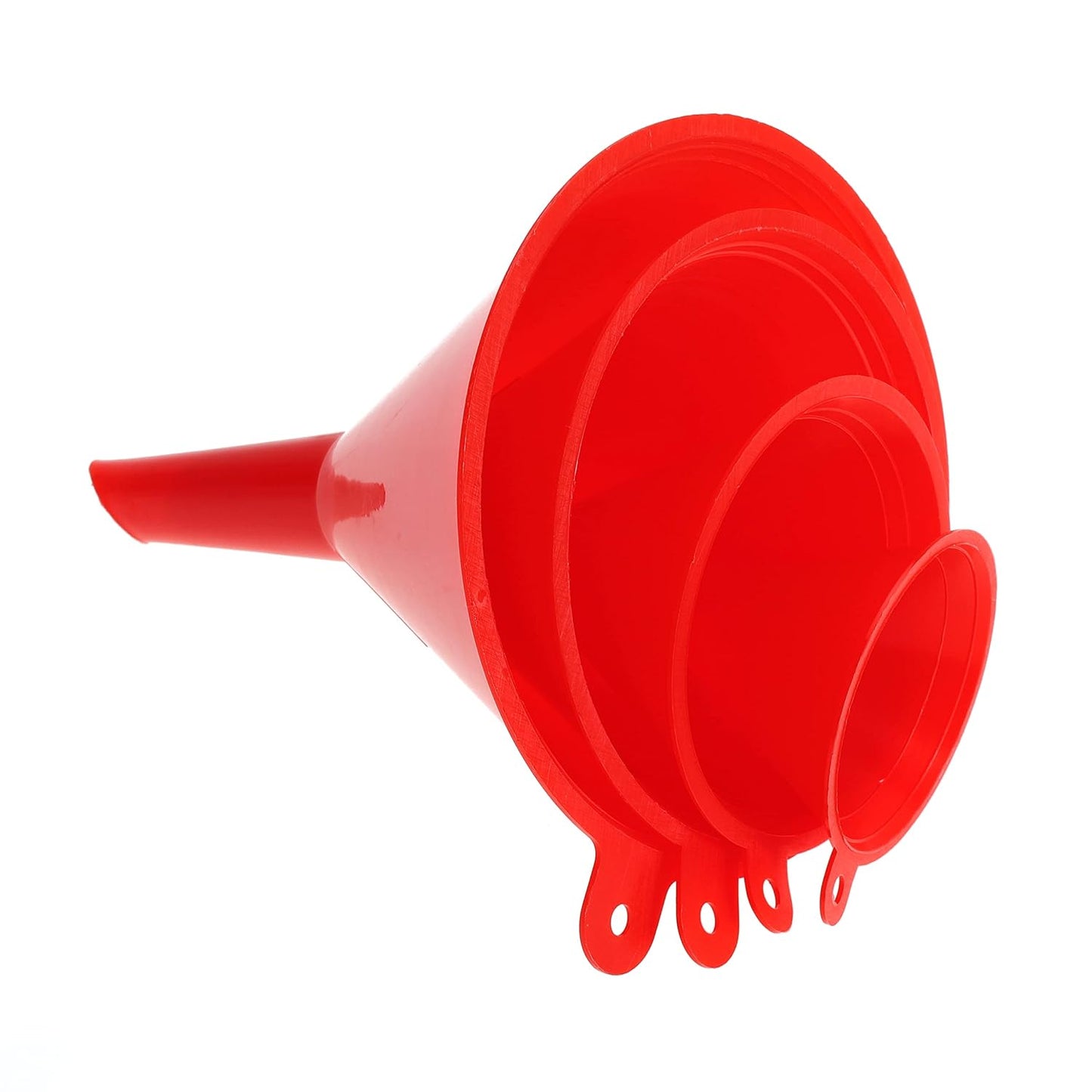 Oil Funnel Plastic Gas Funnels Set Small Funnel Kit for Car Kitchen Use for Filling Bottles Jars Containers and Fluids Mini Small Large(4)