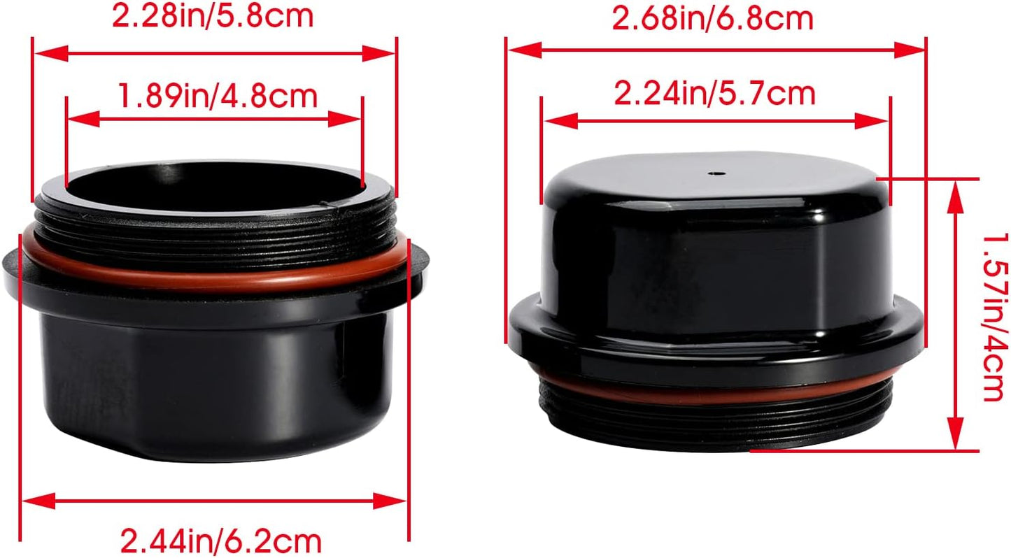 Trailer Bearing Hub Cap for Ranger Trail, for Trailer Boat, Nitro, E-Z, and for Vortex 81143 48355V Replace K71-G01-73, 21-261,Black(4)