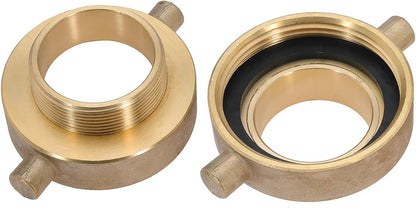 2 Pack 2-1/2"" NST (NH) Female x 1-1/2"" NST (NH) Male Fire Hydrant Hose Adapter Brass Fire Equipment with Pin Lug for Fire Hydrants, Pipes, Hoses, NuFlySic-723