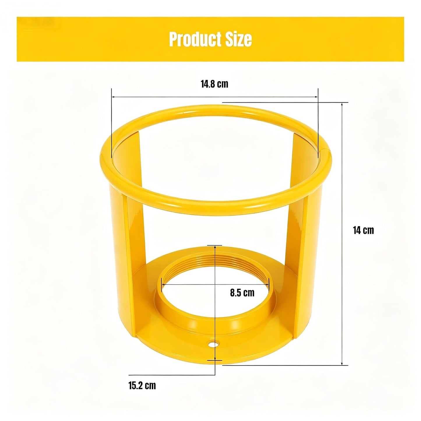 2 PCS Acetylene Cylinder Regulator Safety Cap Protector Safety Collar 3-1/2 x 12 Fine Thread for Acetylene Cylinder, Acetylene Tank, High Pressure Cylinder, Low Pressure Cylinder