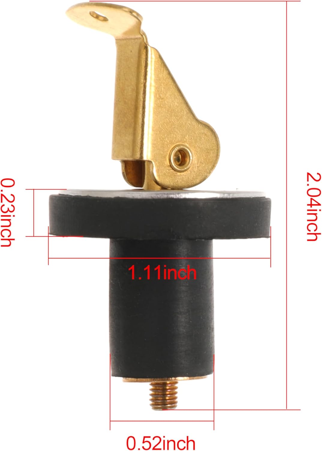 4 Pack Brass Boat Plug Drain Plug Boat Snap Handle Plug Deck Plug for Boat Marine
