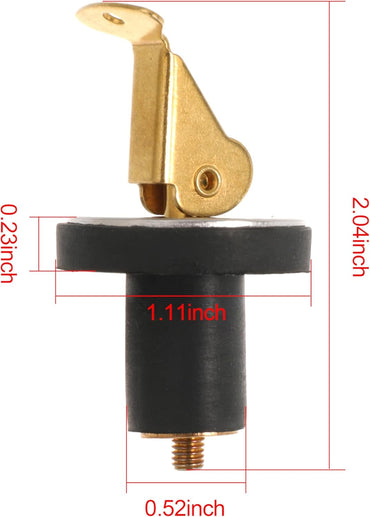 4 Pack Brass Boat Plug Drain Plug Boat Snap Handle Plug Deck Plug for Boat Marine