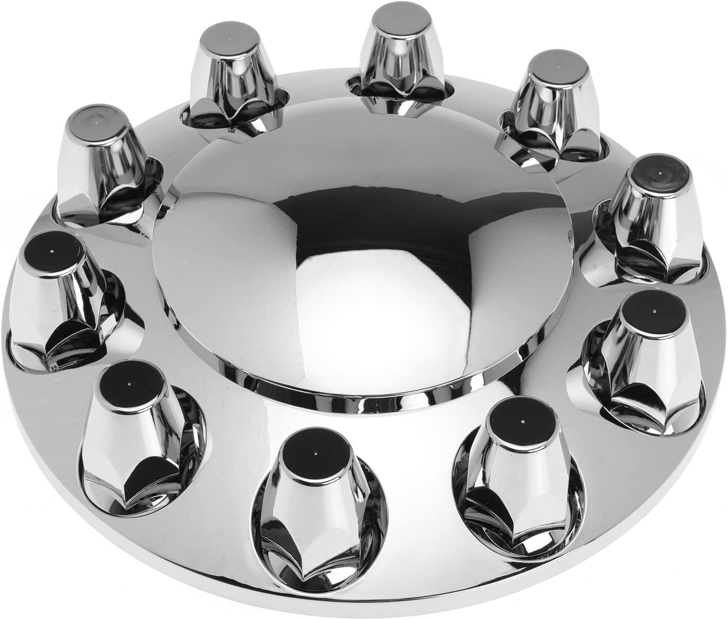 Chrome Front Axle Wheel Cover Hubcap Hub Cap for Semi for Truck 33mm Lug Nuts (Standard)
