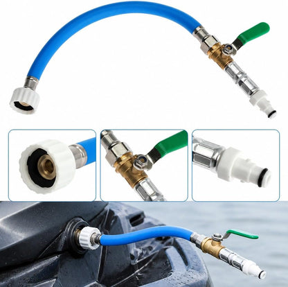 Flush Hose Fitting Adapter Kit for Yamaha Boat Waverunner LX VX VXR FXHO | for Yamaha VX110 VX FX Cruiser GP1800 GP1300 AR190, For Deluxe Jet Ski, Includes Adapter