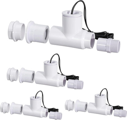4PACK SS1 Float Switch Condensate Overflow Switch with 3/4 Inch Adaptor and 6FT Wire for HVAC Drain Pan Condensate for condensate Overflow Detection