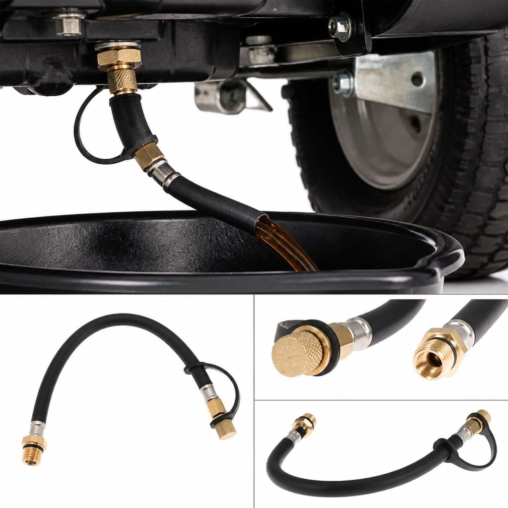 Flex Drain Hose for Kawasaki FR730V FR691 FR691V FR651V FR600V FH721V FS541 FJ180V FS730V for Toro MX5060 FX730V, and for Kubota Z412 Z122R 510440902 51044-0902 (Pack of 2)