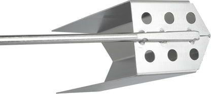 2 PCS Deep Fryer Crumb Scoop, V-Shaped Fryer Strainer Crumb Scoop 750°F Heat-Resistant with Long Handle Drain Holes for Commercial Fryers Oil Filtration and Crumb Cleaning