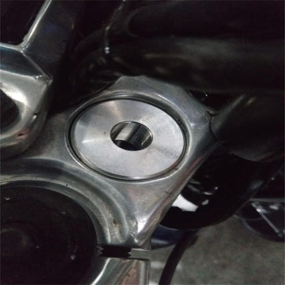 Solid Billet Handlebar Riser Bushings for Harley Softail Dyna Sportster FXR FX 1984-2016 (Silver)