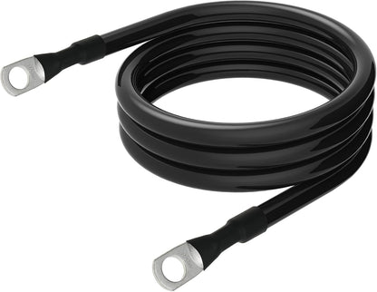 4 AWG Battery Cable 4AWG Gauge Battery Inverter Cables for Automotive Solar Marine Boat RV Car Motorcycle (4 AWG, 6FT, 3/8")