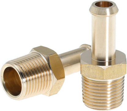Fuel Hose Fitting Adapter Replaces 65380 Fuel Line Fittings for Holley 12-289-11 and 350 SBC Fuel Pump for Holley 12-803 Bypass Pressure Regulator for Ford Mustang 289 3/8 Inch NPT to 3/8 Inch Barb