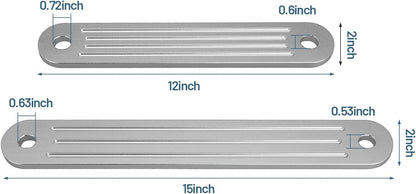 Transom Support Plate Kit TSP-1 TSP-2DP Fit for Top Bolt Holes and Lower Support Bolt Holes Marine Aluminum Transom Support Plate Replace for 3001-8067 Holes Size 12” x 2” and 15” x 2”