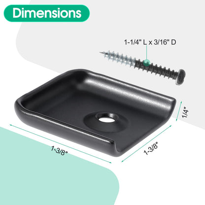 RV Trim End Caps for 1 Inch Vinyl RV Trim Molding Screw Covering Strip (Black, 10pcs)