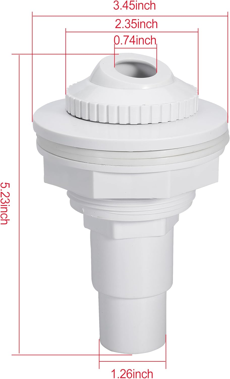 Pool Return Jet Fitting Above Ground Pool Complete Pool Return Jet Kit with Gaskets and Hose Adapter Complete with Connector, Eyeball Assembly(1)