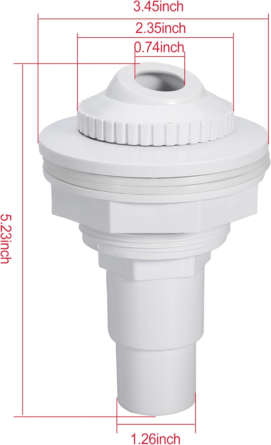 Pool Return Jet Fitting Above Ground Pool Complete Pool Return Jet Kit with Gaskets and Hose Adapter (4)
