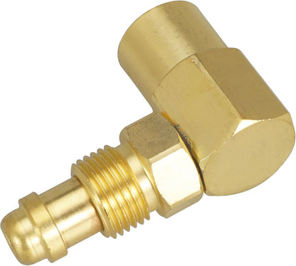 AW-407 / CGA 032 Nut/NIP -032 Body 90' 90 Degrees Elbow Inert Gas Adaptor Argon Welder Connector for Everlast for TIG for MIG Welder
