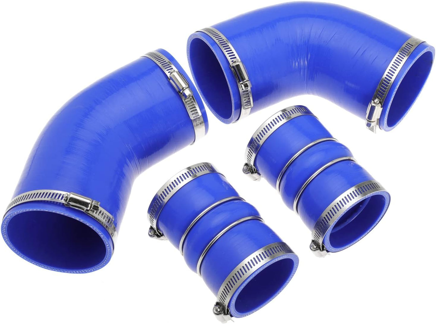 6.6 Hose Boot Kit for Chevrolet for Chevy for GMC Sierra 2500 3500 6.6L 32V LLY For Duramax 2004.5-2006 Blue with T Bolt Clamp