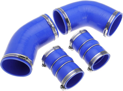 6.6 Hose Boot Kit for Chevrolet for Chevy for GMC Sierra 2500 3500 6.6L 32V LLY For Duramax 2004.5-2006 Blue with T Bolt Clamp