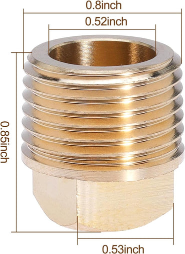 Boat Plug 1/2 Inch NPT Brass Boat Drain Plugs Thread Boat Garboard Drain Plug Fits for Most Boat Hulls