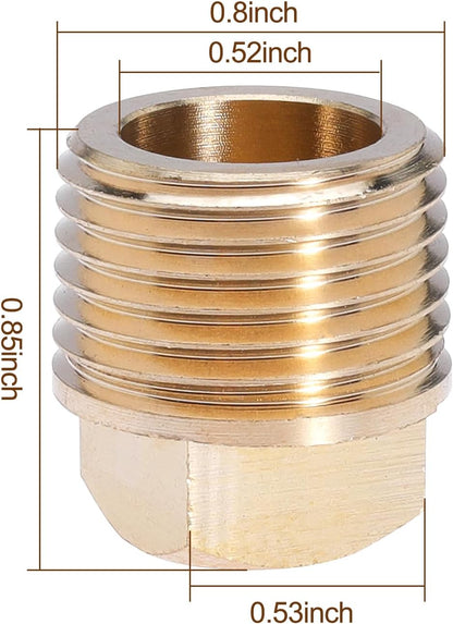 Boat Plug 1/2 Inch NPT Brass Boat Drain Plugs Thread Boat Garboard Drain Plug Fits for Most Boat Hulls