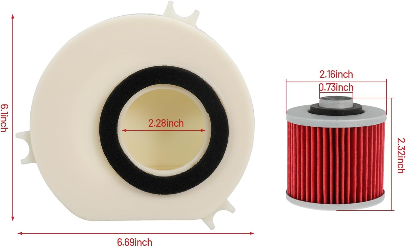 Air Filter Cleaner Kit Replace 5EL-14451-00 1FK-24560-10-00 for Yamaha VStar 1100 XVS1100 2000-2009 VStar 1100 XVS1100AT for Silverado 2002-2009