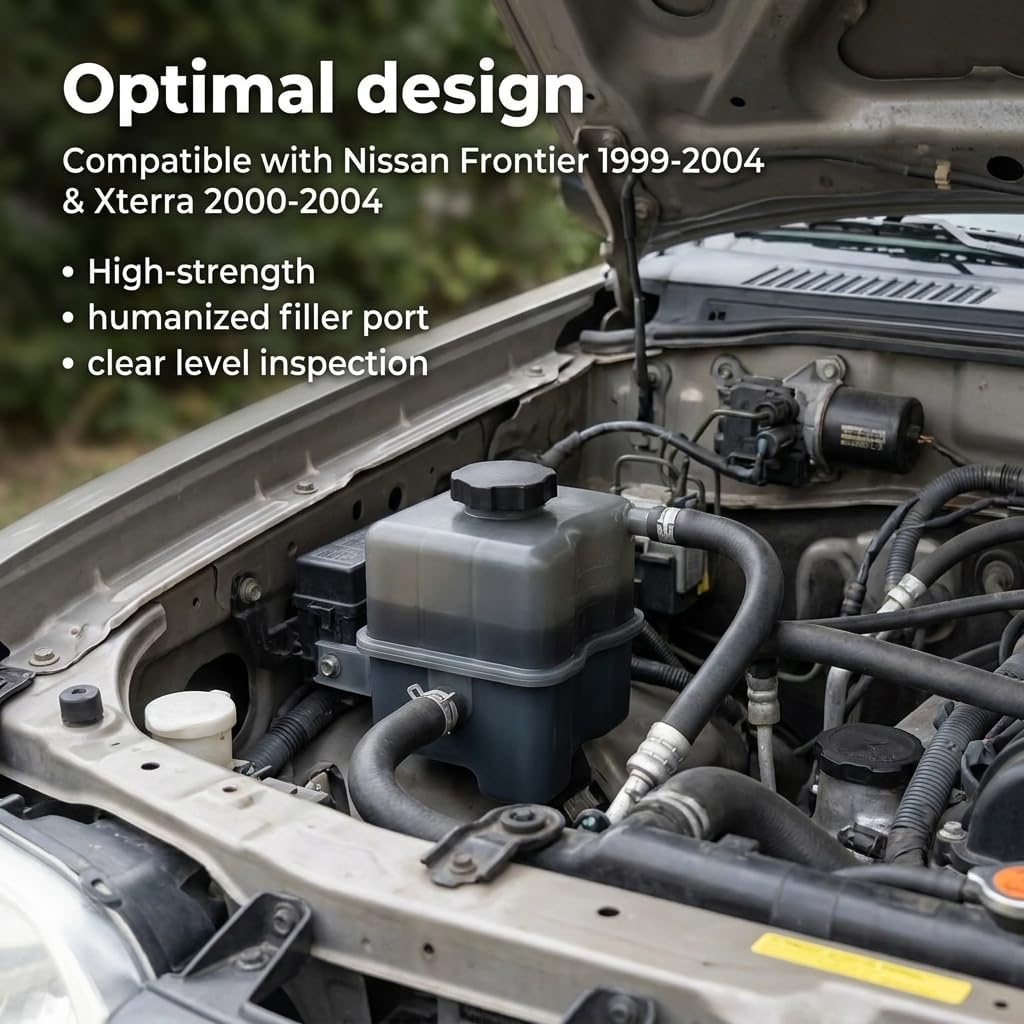 Power Steering Fluid Reservoir Tank Replace 491807S000 for Armada Titan | for Infiniti QX56 2004-2012, for Nissan Pathfinder V8 5.6L 2004-2015 with Bracket