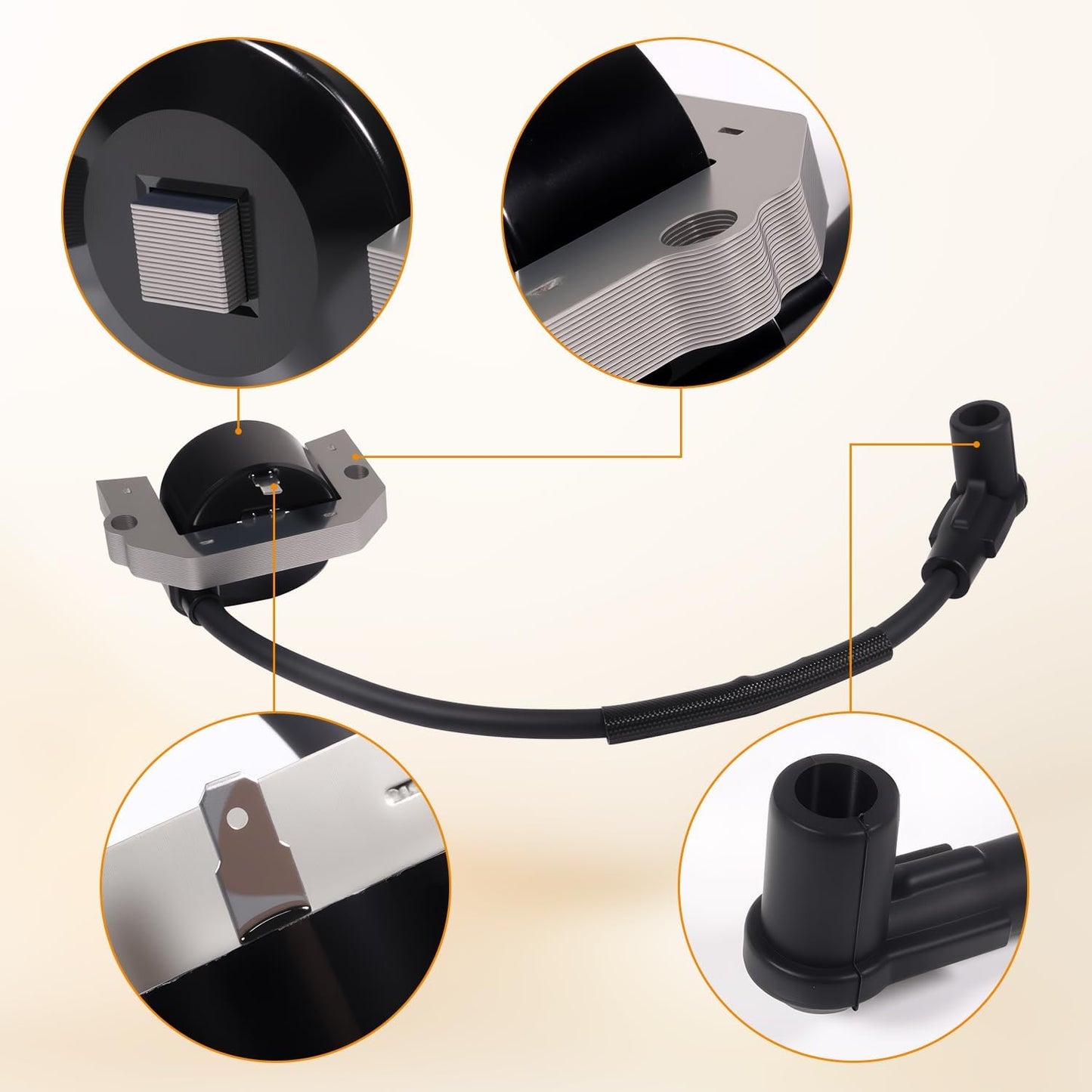 Ignition Coil for EZGO 603572 RXV TXT ST 4 for Kawasaki Engine for Woods Boundary MAV 4 MPT 8/12 for Cushman for Textron 2008-UP