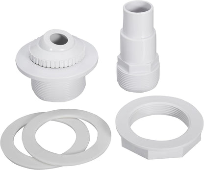 Pool Return Jet Fitting Above Ground Pool Complete Pool Return Jet Kit with Gaskets and Hose Adapter Complete with Connector, Eyeball Assembly(2)