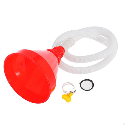 Wide Mouth Oil Funnel with 100cm Long Hose Universal Fuel Funnel for Car Automotive Use Large Funnel for Kitchen Engine Gas Fluid Liquid with Mesh Screen and Clamp (1)