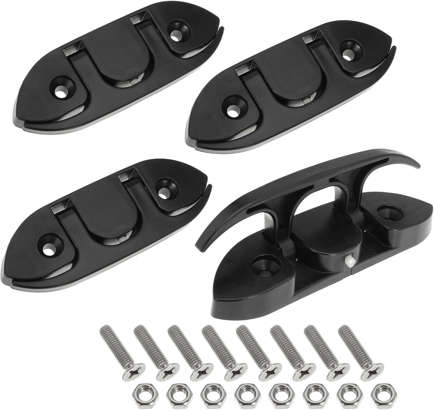 Boat Folding Cleats 5" Flip-up Dock Cleat with Screws Nylon Dock Cleats Folding Cleat for Deck Marine Kayak Yacht and Pontoon