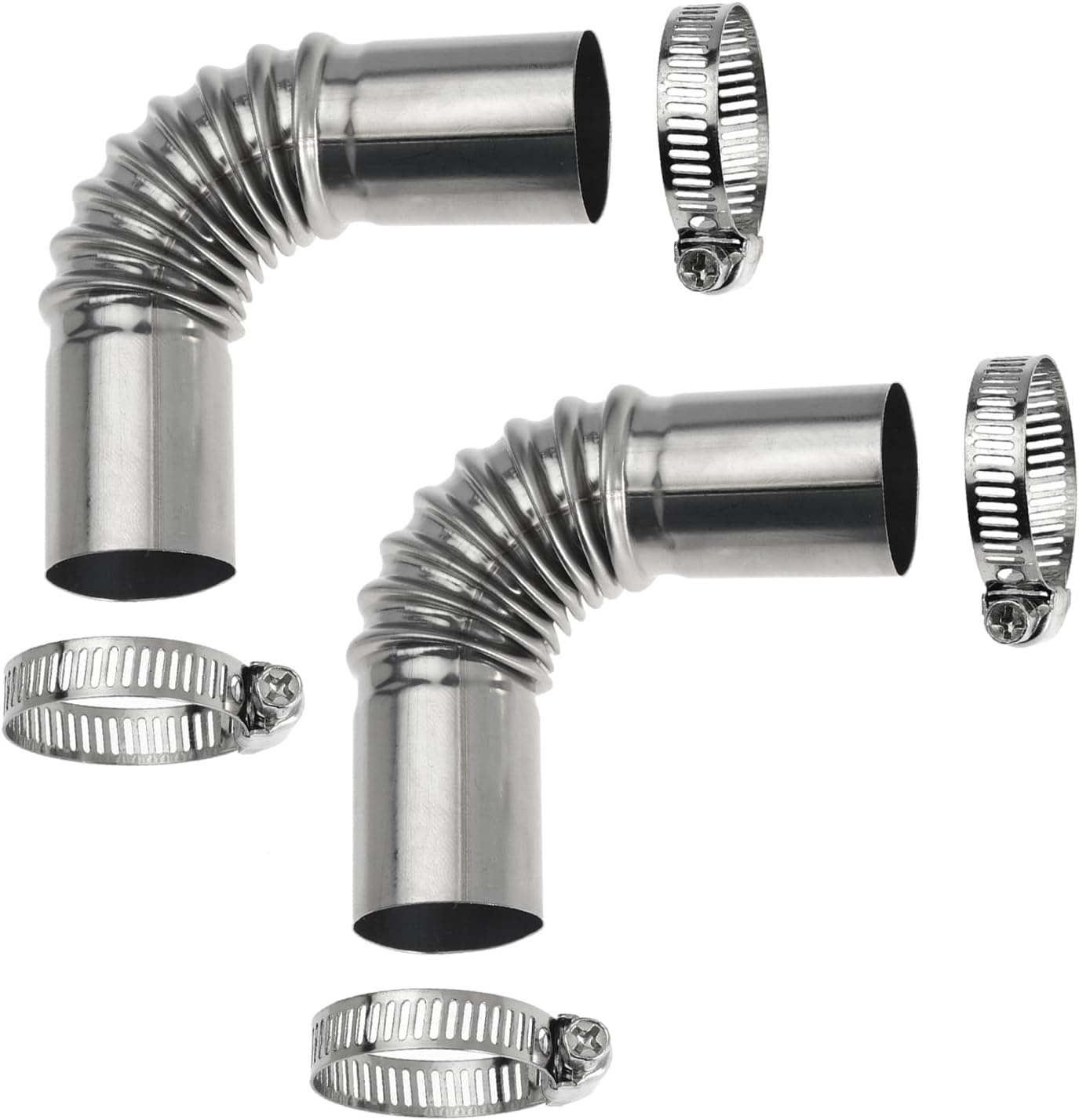 24mm Exhaust Tube Connector for Chinese for Webasto Diesel Heaters with Clamps, Pack of 1