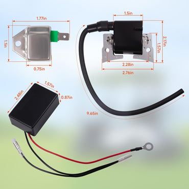 Ignition Coil 101909201 & RPM REV Limiter 1019094-01 & Igniter Module 211192161 for Club Car for Kawasaki FE290 FE350
