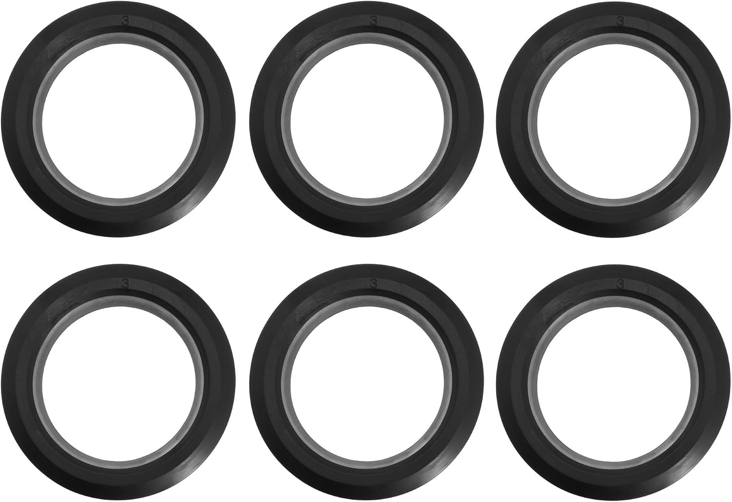 2in Flexible Rubber Tank Sealing Adapter Bulkhead Fitting Compression Fittings for Uniseal PVC Hard Pipe (Uniseal-2in-BK-6PCS)
